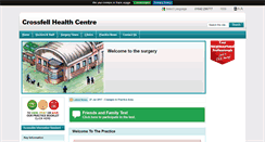 Desktop Screenshot of crossfellhealthcentre.co.uk