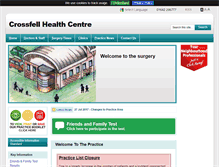 Tablet Screenshot of crossfellhealthcentre.co.uk